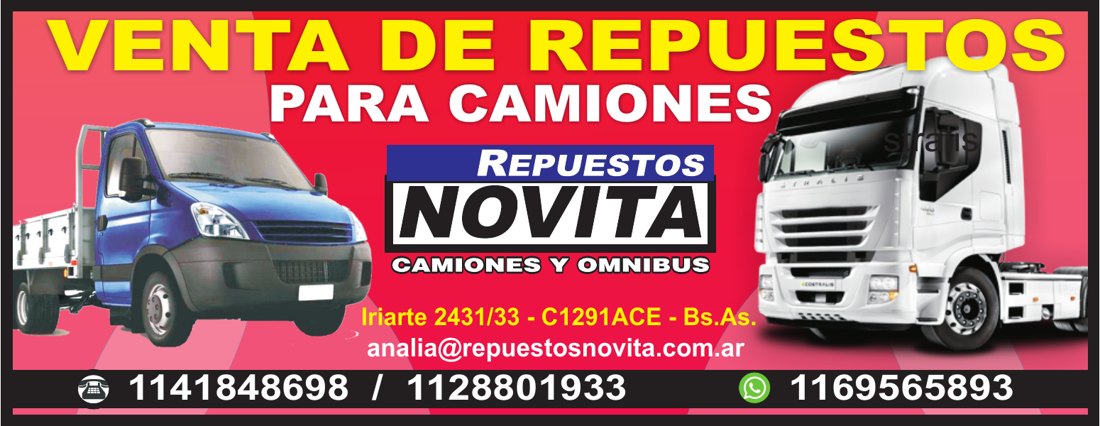 Repuestos Novita, venta de repuestos para camiones y ómnibus. Iriarte 2431/33, Buenos Aires